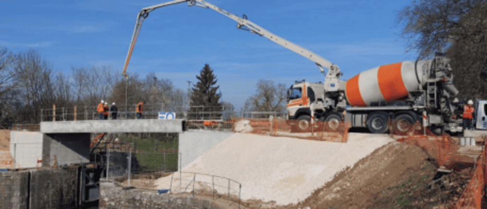 pompage beton camion